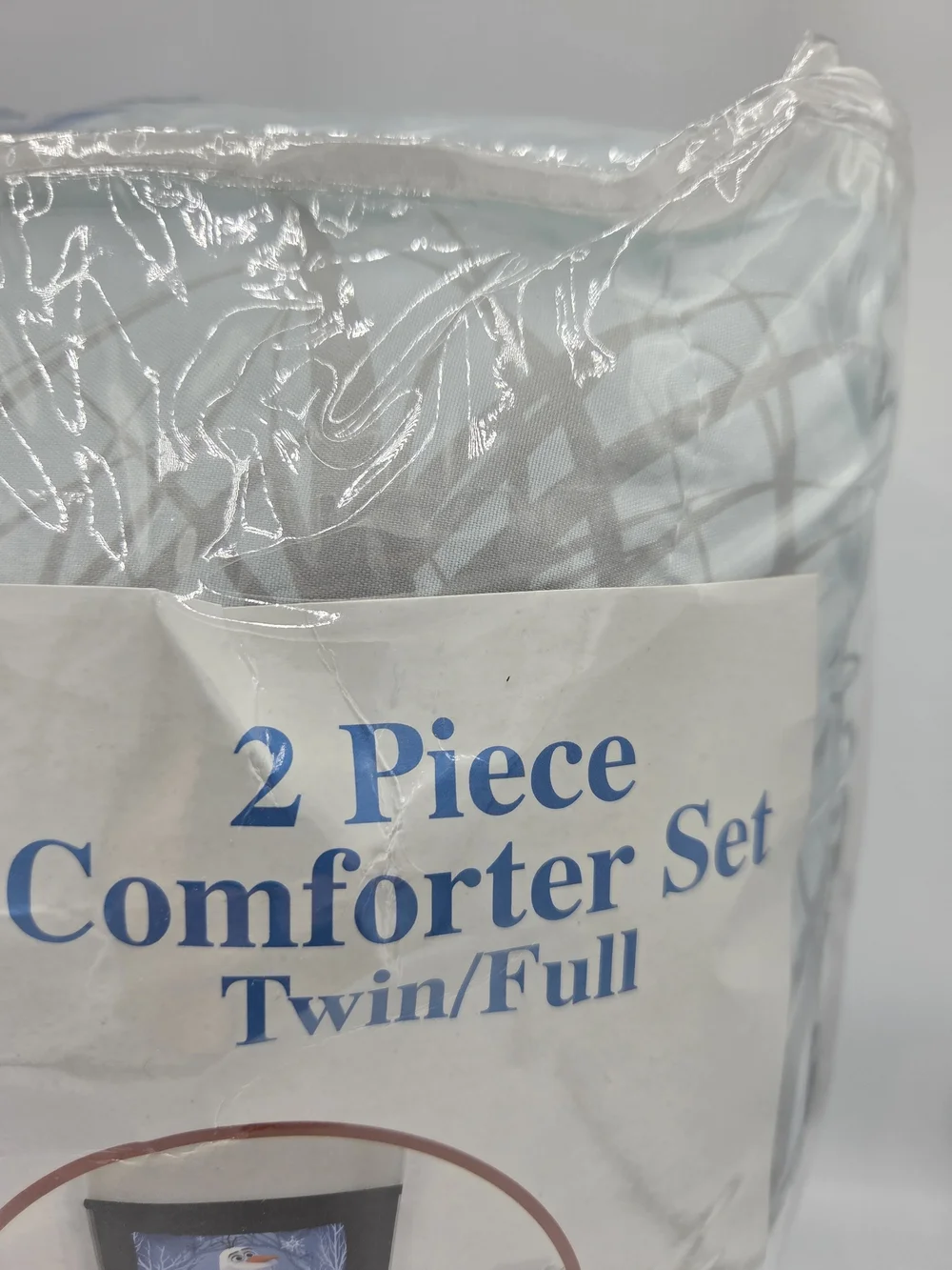 Disney Frozen Reversible Comforter Set in Light Blue, White, Grey